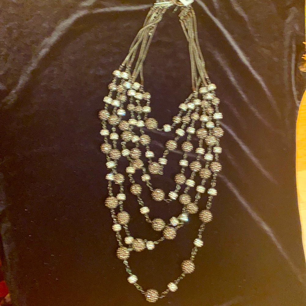 Chico’s Elegant Misty Night Necklace Brand New